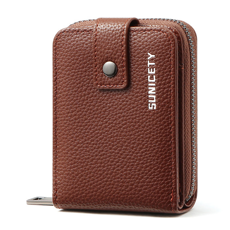 SUNICETY Litchi Texture PU Leather Card Holder Pouch Compact Size Bank Card Driver's License Storage Bag Wallet for Men SUNICETY Litchi Texture PU Leather Card Holder Pouch Compact Size Bank Card Driver's License Storage Bag Wallet for Men